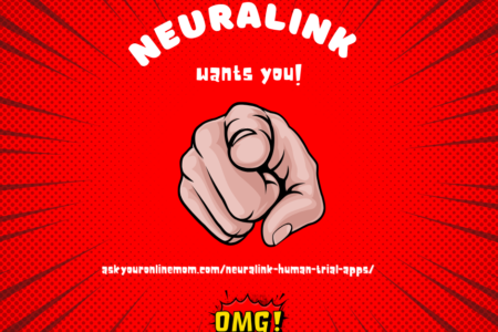 Red and white comic-book style graphic with white index finger pointing toward reader with white text that reads NEURALINK WANTS YOU!